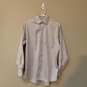 BARRINGTON MENS GRAY DRESS SHIRT SIZE 16  34/35  #155